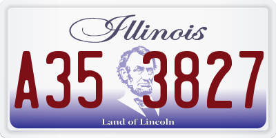 IL license plate A353827