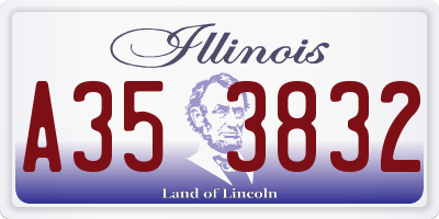 IL license plate A353832