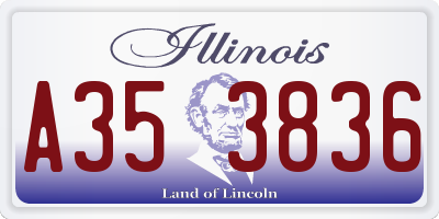 IL license plate A353836
