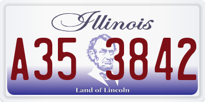 IL license plate A353842