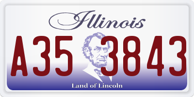 IL license plate A353843