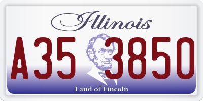 IL license plate A353850