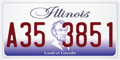 IL license plate A353851