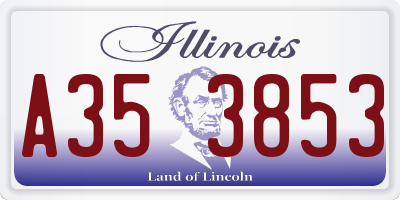 IL license plate A353853
