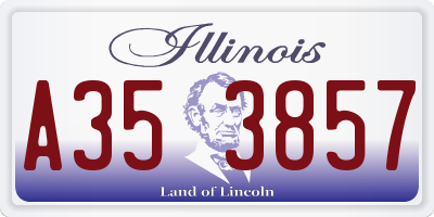 IL license plate A353857