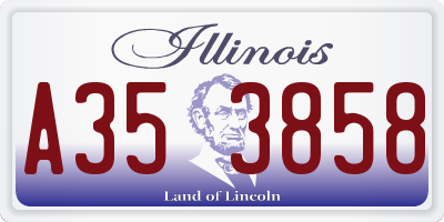 IL license plate A353858