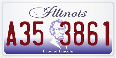 IL license plate A353861