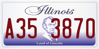 IL license plate A353870