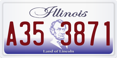 IL license plate A353871