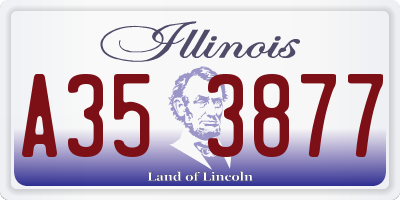 IL license plate A353877