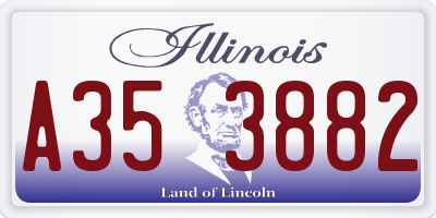 IL license plate A353882