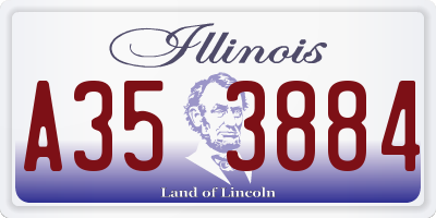 IL license plate A353884
