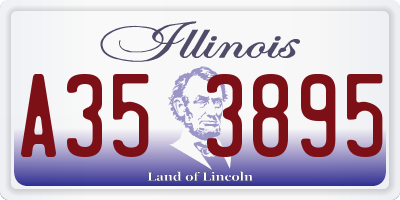 IL license plate A353895