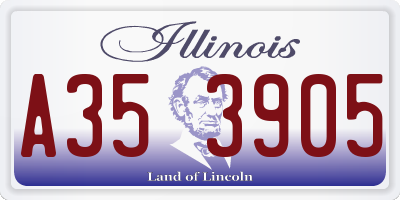 IL license plate A353905