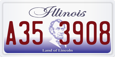 IL license plate A353908