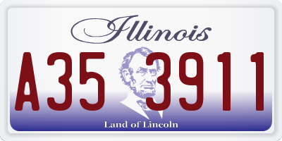 IL license plate A353911