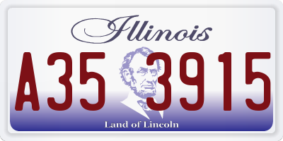 IL license plate A353915