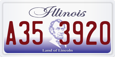 IL license plate A353920