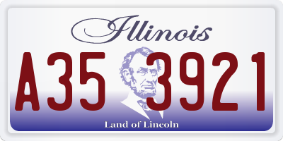 IL license plate A353921