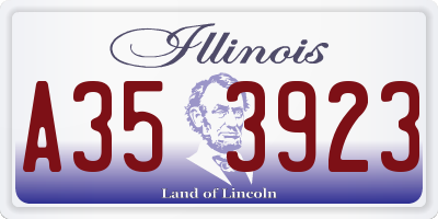 IL license plate A353923