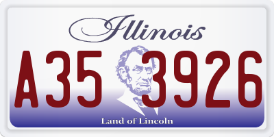IL license plate A353926