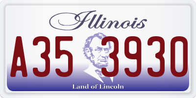 IL license plate A353930