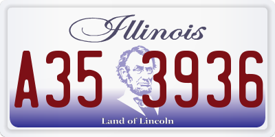 IL license plate A353936