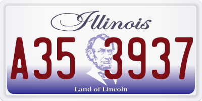 IL license plate A353937