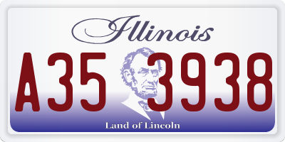 IL license plate A353938