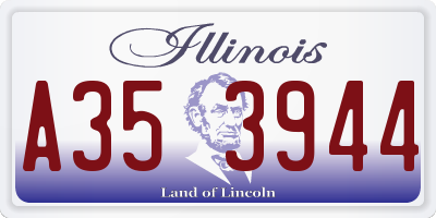 IL license plate A353944