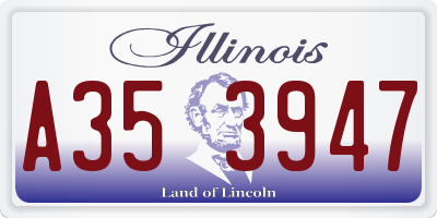 IL license plate A353947
