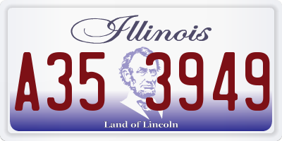 IL license plate A353949