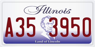 IL license plate A353950