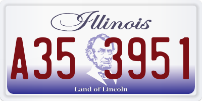 IL license plate A353951