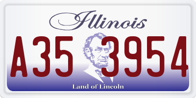 IL license plate A353954