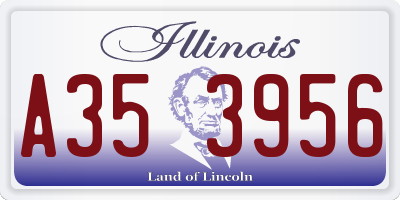 IL license plate A353956