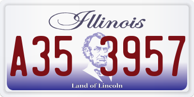IL license plate A353957
