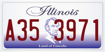 IL license plate A353971