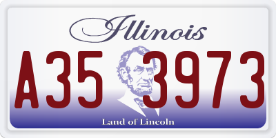 IL license plate A353973