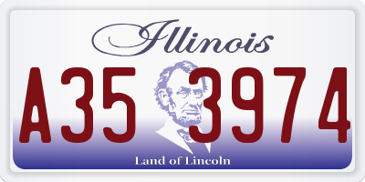 IL license plate A353974