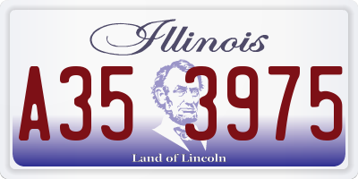 IL license plate A353975