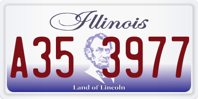 IL license plate A353977