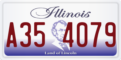 IL license plate A354079