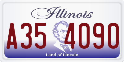IL license plate A354090
