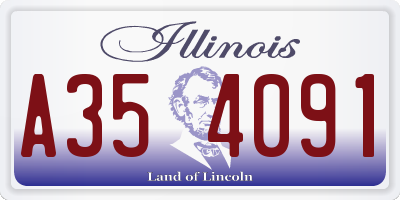 IL license plate A354091