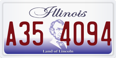 IL license plate A354094