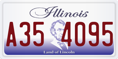 IL license plate A354095