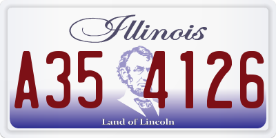 IL license plate A354126