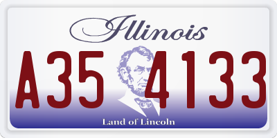 IL license plate A354133