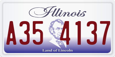 IL license plate A354137
